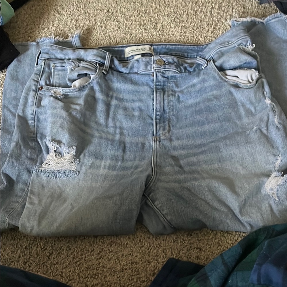 Abercrombie & Fitch Blue Boyfriend Jeans Classic Style